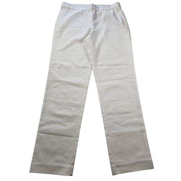 NWT J jill size 10 white career casual elastic waist pull on pants NEW teacher - Picture 2 of 6